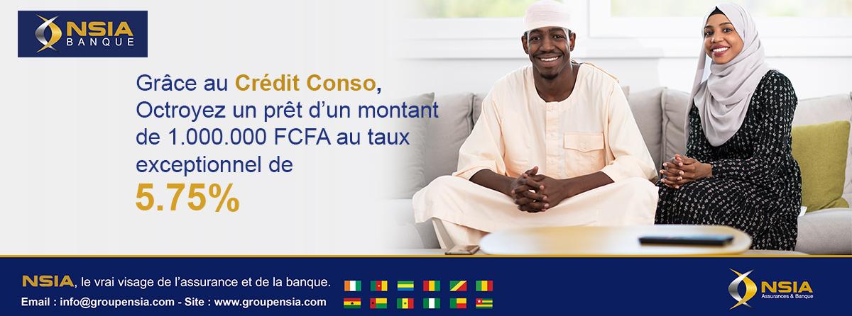 Prêt Crédit Conso chez NSIA Banque Sénégal